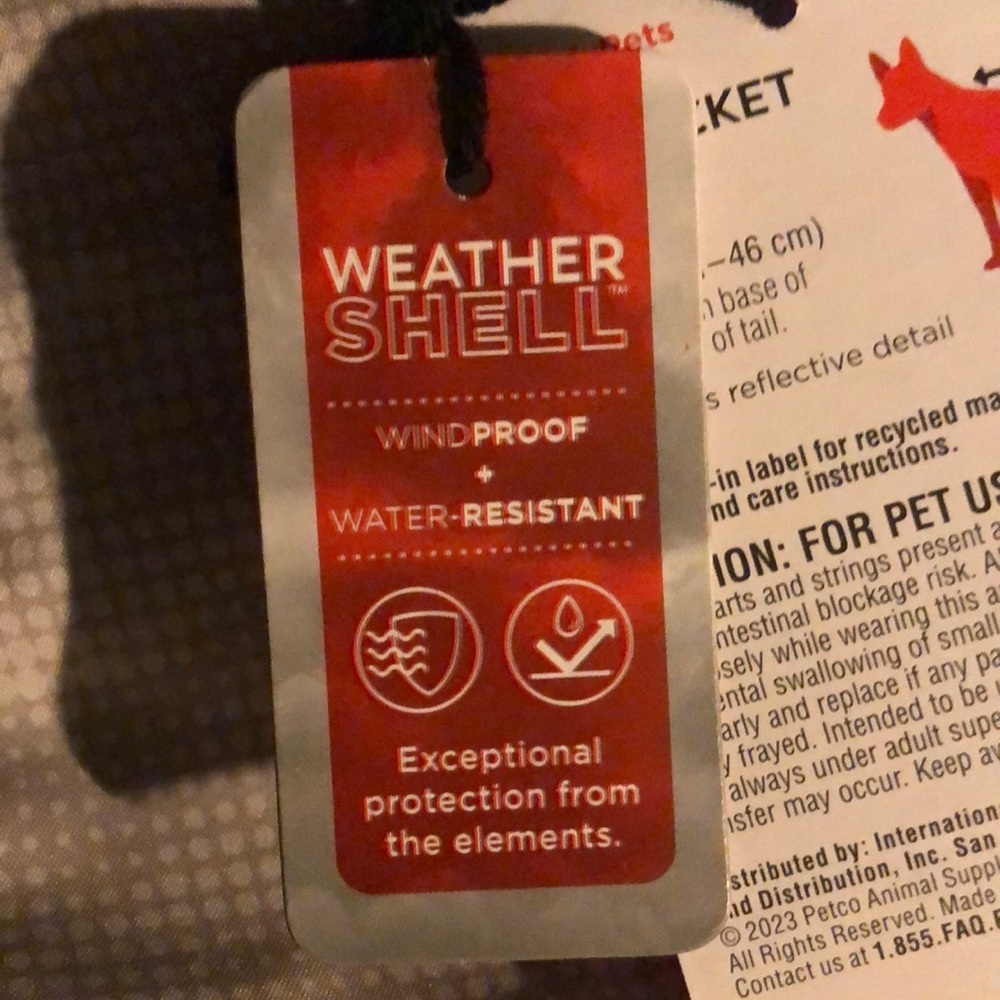 NWT Reddy weathershell dog jacket XS - Picture 10 of 13